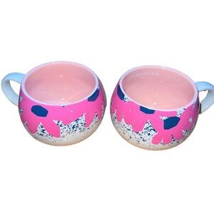 Rare NWT Limited Edition Starbucks Round Floral Soup/Large Mouth Cups Mugs